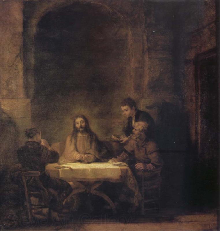 Rembrandt van rijn Christ in Emmaus France oil painting art
